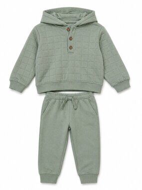 NWT Carter’s Toddler Boy 2 Piece Set 18 Months Sage Green Quilted Pullover Set